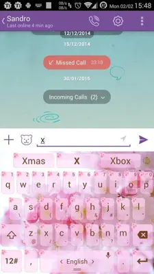 Theme x TouchPal Valentine Cherry android App screenshot 4